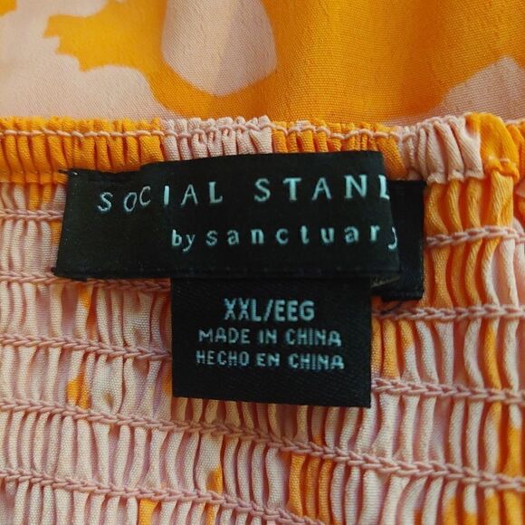 Ladies Floral Smocked Back Dress Social Standard by Sanctuary Size XXL - Picture 13 of 14